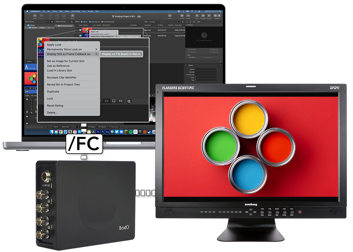 Livegrade frame callback